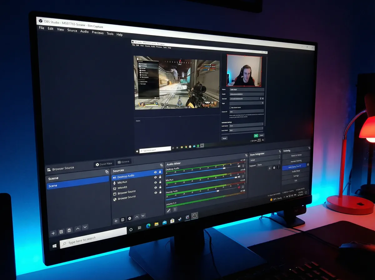 吃瓜视频画面合成 - 51网 OBS 多源配置